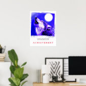 ハウリンユニークグやる気を起こさせる・ウルフ・ポスタープリント ポスター (ホームオフィス)