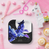 ハウリン魅力的ウルフ誕生日 ペーパープレート (パーティー)