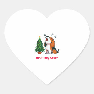 ハウル – イディ応援ビーグルとクリスマスツリーデシグ ハートシール