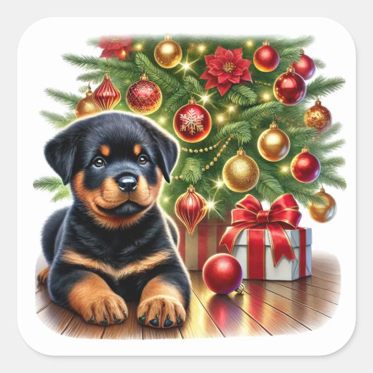 ハウル・イディ応援子犬スタイル! スクエアシール (正面)