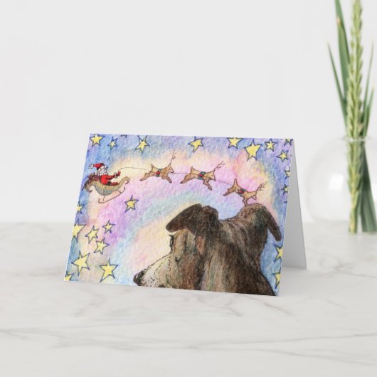 ハウンドがスタースカイカードでサンタとトナカイを見る シーズンカード (正面)