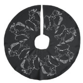 ハウンドクリスマスツリースカート犬のツリースカート フェイクリネンツリースカート (正面)