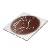 ハウンドグアートセラミックタイル狩りドッグデコール タイル (側面)