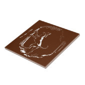 ハウンドグアートセラミックタイル狩りドッグデコール タイル (側面)