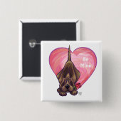 ハウンドグッドバレンタインデー 缶バッジ (正面&裏面)