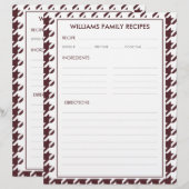 ハウンドストゥース ファミリー ネーム レシピ インサート (正面/裏面)