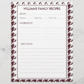 ハウンドストゥース ファミリー ネーム レシピ インサート (裏面)