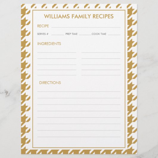 ハウンドストゥース ファミリー ネーム レシピ インサート (正面)