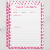 ハウンドストゥース ファミリー ネーム レシピ インサート (正面/裏面)