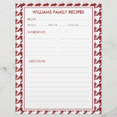 ハウンドストゥース ファミリー ネーム レシピ インサート (裏面)