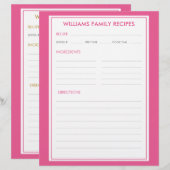 ハウンドストゥース ファミリー ネーム レシピ インサート (正面/裏面)