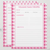 ハウンドストゥース 家族名 レシピ 挿入カード (正面/裏面)