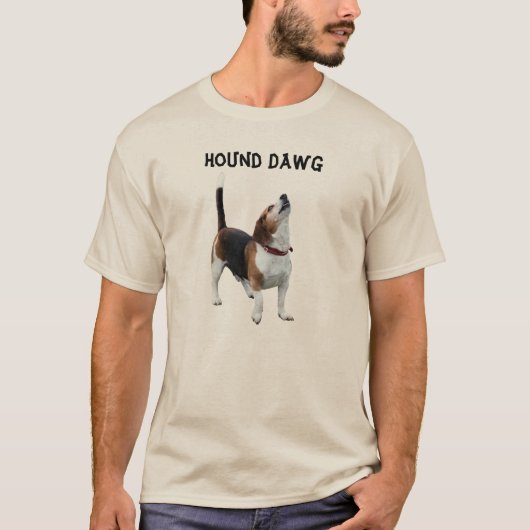 ハウンドダウグベーグルおもしろい犬Tシャツ Tシャツ (正面)