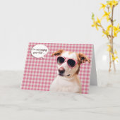 ハウンドッグが老いた誕生日 カード (黄色い花)