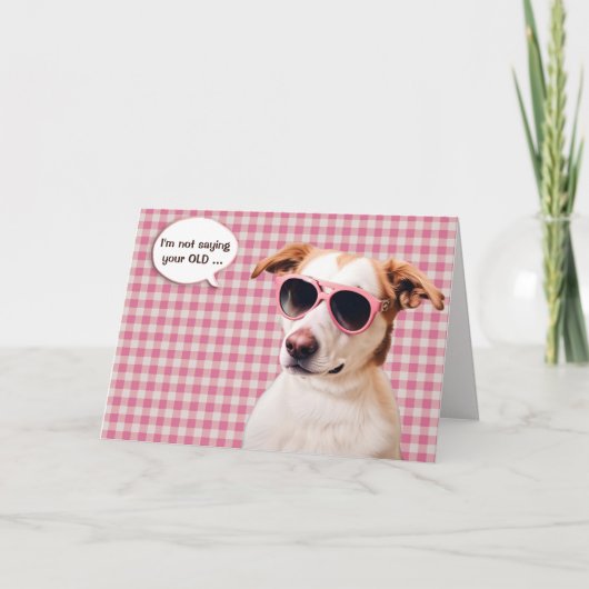 ハウンドッグが老いた誕生日 カード (正面)