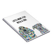 ハウンドッグとラブラドールノートブック6.5インチx 8.75インチ ノートブック (右側)