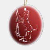 ハウンドッグオーナメントカスタム狩りドッグデコレーション セラミックオーナメント (左)