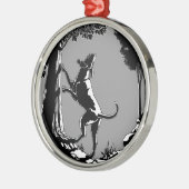 ハウンドッグオーナメント狩りドッグアートデコレーション メタルオーナメント (左)