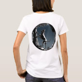 ハウンドッグフード付きスウェットシャツ女子狩りドッグスポーツジャケット Tシャツ (裏面)