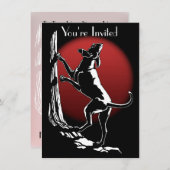 ハウンドッグ招待状パーソナライズ狩りドッグカード 招待状 (正面/裏面)