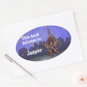 ハウンドッグ文房具 楕円形シール (封筒)