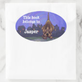 ハウンドッグ文房具 楕円形シール (バッグ)