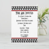 ハウンドトゥースパーティー招待状 招待状 (スタンド正面)