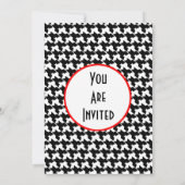 ハウンドトゥースパーティー招待状 招待状 (裏面)