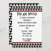 ハウンドトゥースパーティー招待状 招待状 (正面/裏面)