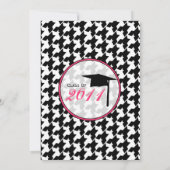 ハウンドトゥース ファッション 卒業式招待状 - 2011 招待状 (裏面)