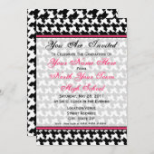 ハウンドトゥース ファッション 卒業式招待状 - 2011 招待状 (正面/裏面)