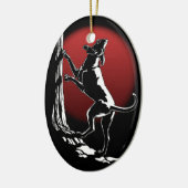 ハウンドドッグのオーナメントのカスタムな猟犬の装飾 セラミックオーナメント (左)