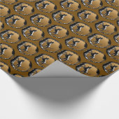 ハウンドドッグの包装紙の猟犬のギフトの紙 ラッピングペーパー (角)