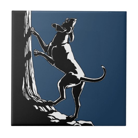 ハウンドドッグの芸術のセラミックタイルの猟犬の装飾 タイル (正面)