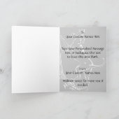 ハウンドドッグはパーソナライズな犬の芸術の挨拶状を梳きます カード (内部)