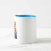 ハウンドドッグは青いスエードの靴を愛します マグカップ (中央)