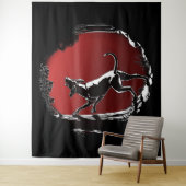 ハウンドドッグアートタペストリー狩りドッグラバータペストリー タペストリー (インサイチュ)