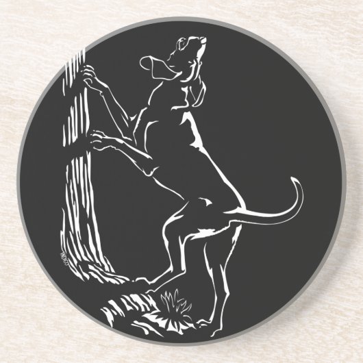 ハウンドドッグアート飲み物用コースター狩りドッグコースター コースター (正面)