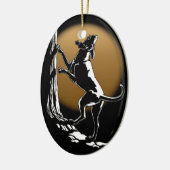 ハウンドドッグオーナメントカスタム狩りドッグデコレーション セラミックオーナメント (左)