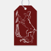 ハウンドドッグギフトラベルカスタムクリスマスハウンドラベル ギフトタグ (裏面)