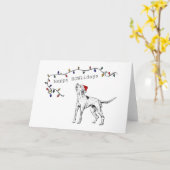 ハウンドドッグクリスマスカー空白のド – 内部 カード (黄色い花)