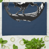 ハウンドドッグタオル狩りドッグアートティータオル キッチンタオル (折り畳み)