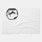 ハウンドドッグタオル狩りドッグアートティータオル キッチンタオル (横)