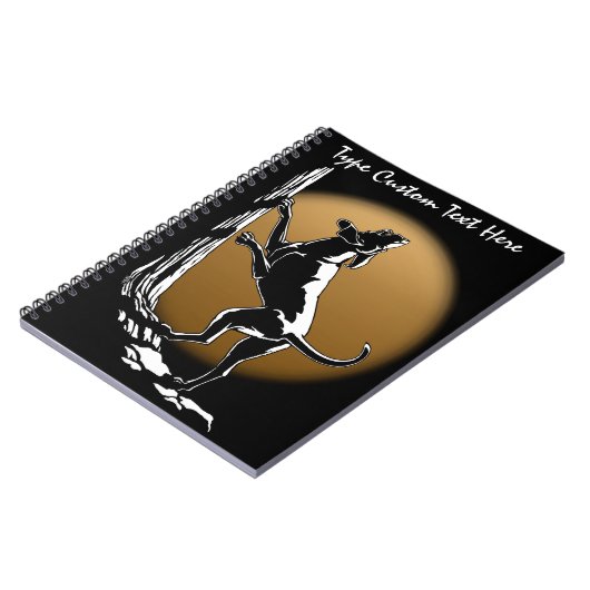 ハウンドドッグノートパーソナライズされた狩りドッグブックス ノートブック (左側)