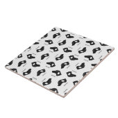 ハウンドドッグパターンヴィンテージアカスタムート色 タイル (側面)