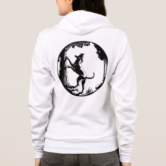 ハウンドドッグフード付きスウェットシャツ女子狩りドッグフード付きシャツ パーカ (裏面)