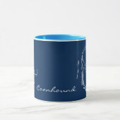 ハウンドドッグ狩りドッグアートコーヒーカップ マグカップ (中央)