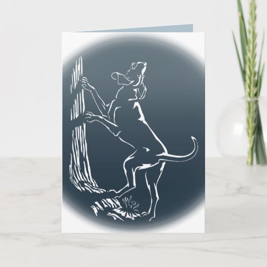 ハウンドドッグ カード 犬の絵のオーダーメイド グリーティングカード (正面)