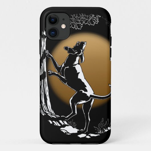 ハウンドドッグ iPhone ケース 狩猟犬 アート ケース Case-Mate iPhoneケース (裏面)