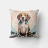 ハウンドパーソナライズされた枕 クッション (裏面)